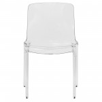 LeisureMod Murray Modern Dining Chair, Set of 4, Clear, MC20CL4