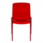 LeisureMod Murray Modern Dining Chair, Set of 4, Red, MC20R4