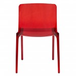 LeisureMod Murray Modern Dining Chair, Set of 4, Red, MC20R4