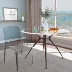 LeisureMod Murray Modern Dining Chair, Black, MC20TBL
