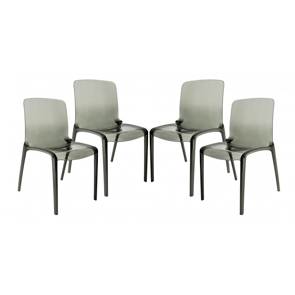 LeisureMod Murray Modern Dining Chair, Set of 4, Black, MC20TBL4 LeisureMod Murray Modern Dining Chair, Set of 4, Black, MC20TBL4
