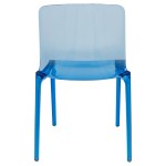 LeisureMod Murray Modern Dining Chair, Set of 2, Transparent Blue, MC20TBU2