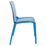 LeisureMod Murray Modern Dining Chair, Set of 4, Transparent Blue, MC20TBU4