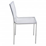 LeisureMod Modern Almeda Acrylic Dining Chair, Clear, ACR19CL