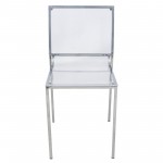 LeisureMod Modern Almeda Acrylic Dining Chair, Set of 2, Clear, ACR19CL2