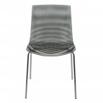 Astor Water Ripple Design Dining Chair Set of 2, Transparent Black, AC20TBL2