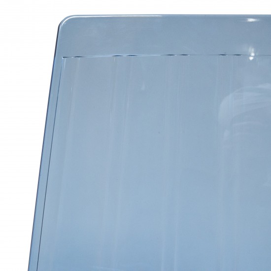 LeisureMod Ralph Dining Chair in Transparent Blue, Transparent Blue, RP20TBU