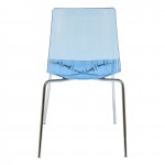 Ralph Dining Chair in Transparent Blue, Set of 2, Transparent Blue, RP20TBU2