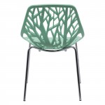 LeisureMod Modern Asbury Dining Chair w/ Chromed Legs, Mint, AC16MT