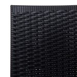 LeisureMod Weave Mace Indoor/Outdoor Dining Chair (Armless), Black, MC19BL