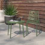 LeisureMod Modern Devon Aluminum Chair, Khaki Green, DC23G