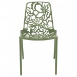 LeisureMod Modern Devon Aluminum Chair, Khaki Green, DC23G