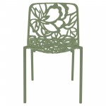 LeisureMod Modern Devon Aluminum Chair, Khaki Green, DC23G