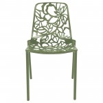 LeisureMod Modern Devon Aluminum Chair, Set of 2, Khaki Green, DC23G2