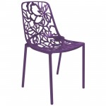 LeisureMod Modern Devon Aluminum Chair, Purple, DC23PU