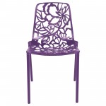 LeisureMod Modern Devon Aluminum Chair, Purple, DC23PU