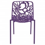 LeisureMod Modern Devon Aluminum Chair, Purple, DC23PU