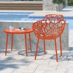 LeisureMod Modern Devon Aluminum Armchair, Orange, DCA23OR