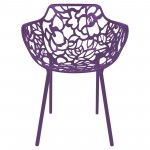 LeisureMod Modern Devon Aluminum Armchair, Purple, DCA23PU