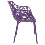 LeisureMod Modern Devon Aluminum Armchair, Purple, DCA23PU