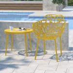 LeisureMod Modern Devon Aluminum Armchair, Yellow, DCA23Y