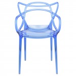 LeisureMod Milan Modern Wire Design Chair, Blue, MW17TBU