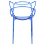 LeisureMod Milan Modern Wire Design Chair, Blue, MW17TBU