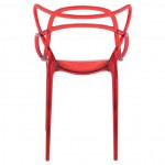 LeisureMod Milan Modern Wire Design Chair, Red, MW17TR