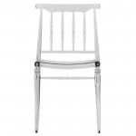 Spindle Transparent Modern Lucite Dining Chair in Clear, Clear, SC19CL