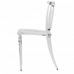 Spindle Transparent Modern Lucite Dining Chair in Clear, Clear, SC19CL