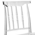 Spindle Transparent Modern Lucite Dining Chair in Clear Set of 2, Clear, SC19CL2