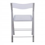 LeisureMod Menno Modern Acrylic Folding Chair, Set of 2, Clear, MF15CL2