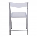 LeisureMod Menno Modern Acrylic Folding Chair, Set of 4, Clear, MF15CL4