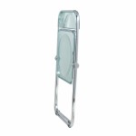 LeisureMod Lawrence Acrylic Folding Chair With Metal Frame, Jade Green, LF19G