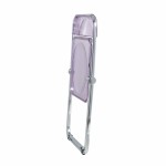 Lawrence Acrylic Folding Chair With Metal Frame, Set of 4, Magenta, LF19PU4