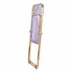 Lawrence Acrylic Folding Chair, Gold Metal Frame, Set of 2, Magenta, LFG19PU2