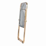 Lawrence Acrylic Folding Chair, Gold Metal Frame, Transparent Black, LFG19TBL