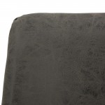 Modern Leather Dining Chair, Gold Legs Set of 4, Charcoal Black, MCG18BL4
