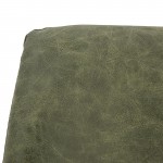 Markley Modern Leather Dining Chair With Gold Legs, Olive Green, MCG18G