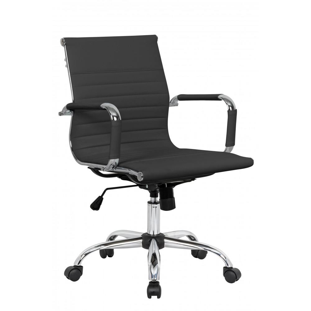 LeisureMod Harris Office Chair, Black, HO19BLL