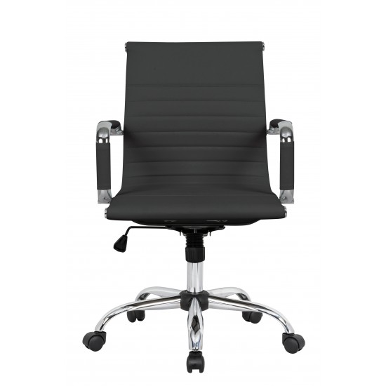 LeisureMod Harris Office Chair, Black, HO19BLL