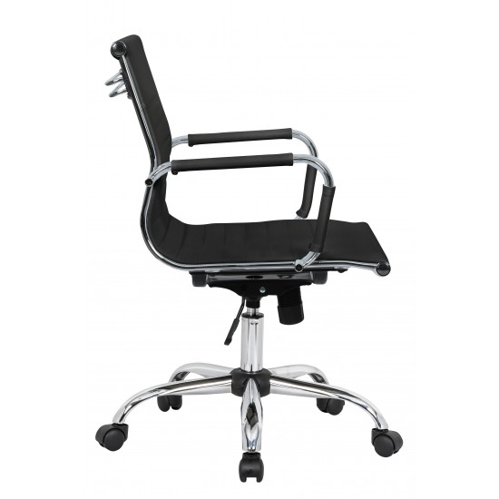 LeisureMod Harris Office Chair, Black, HO19BLL