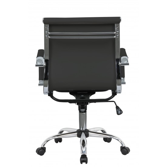 LeisureMod Harris Office Chair, Black, HO19BLL