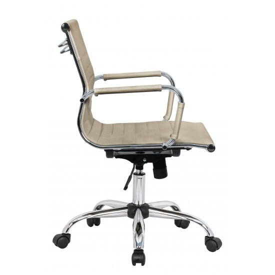 LeisureMod Harris Office Chair, Tan, HO19TL