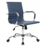 LeisureMod Harris Office Chair, Navy Blue, HO19BUL