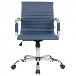 LeisureMod Harris Office Chair, Navy Blue, HO19BUL