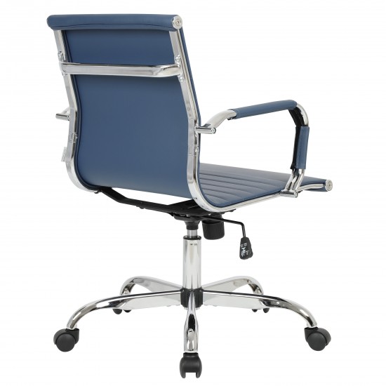 LeisureMod Harris Office Chair, Navy Blue, HO19BUL