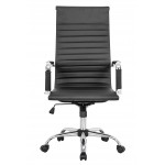 LeisureMod Harris High-Back Office Chair, Black, HOT19BLL