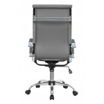 LeisureMod Harris High-Back Office Chair, Grey, HOT19GRL