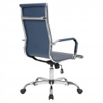 LeisureMod Harris High-Back Office Chair, Navy Blue, HOT19BUL